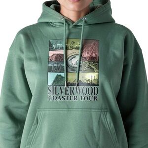 Green Silverwood Coaster Tour Hoodie medium